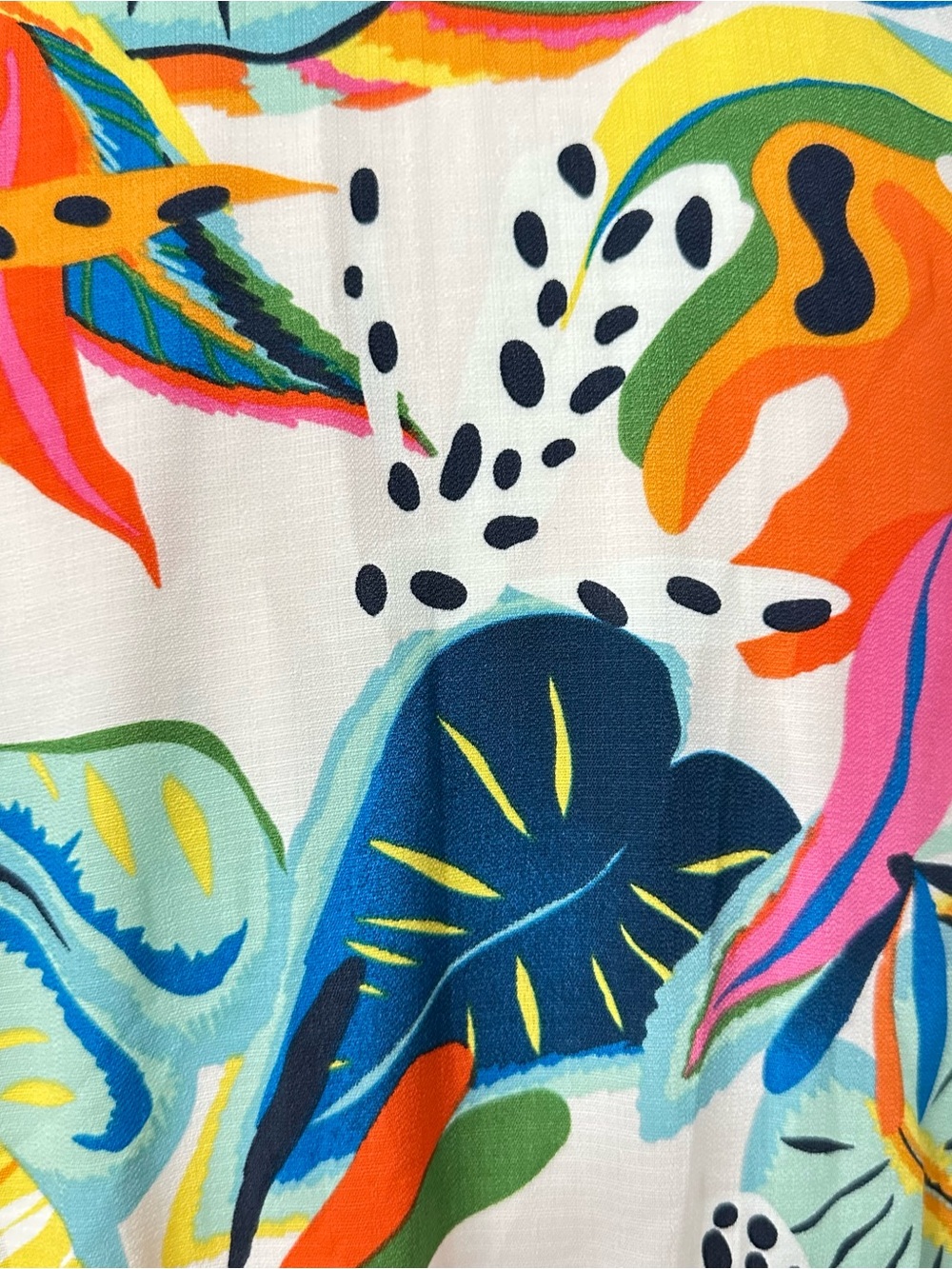 Sweet Rain Dolman Sleeve Top Peplum Floral Tropical Resort Artsy Dopamine Sz L - Picture 4 of 9